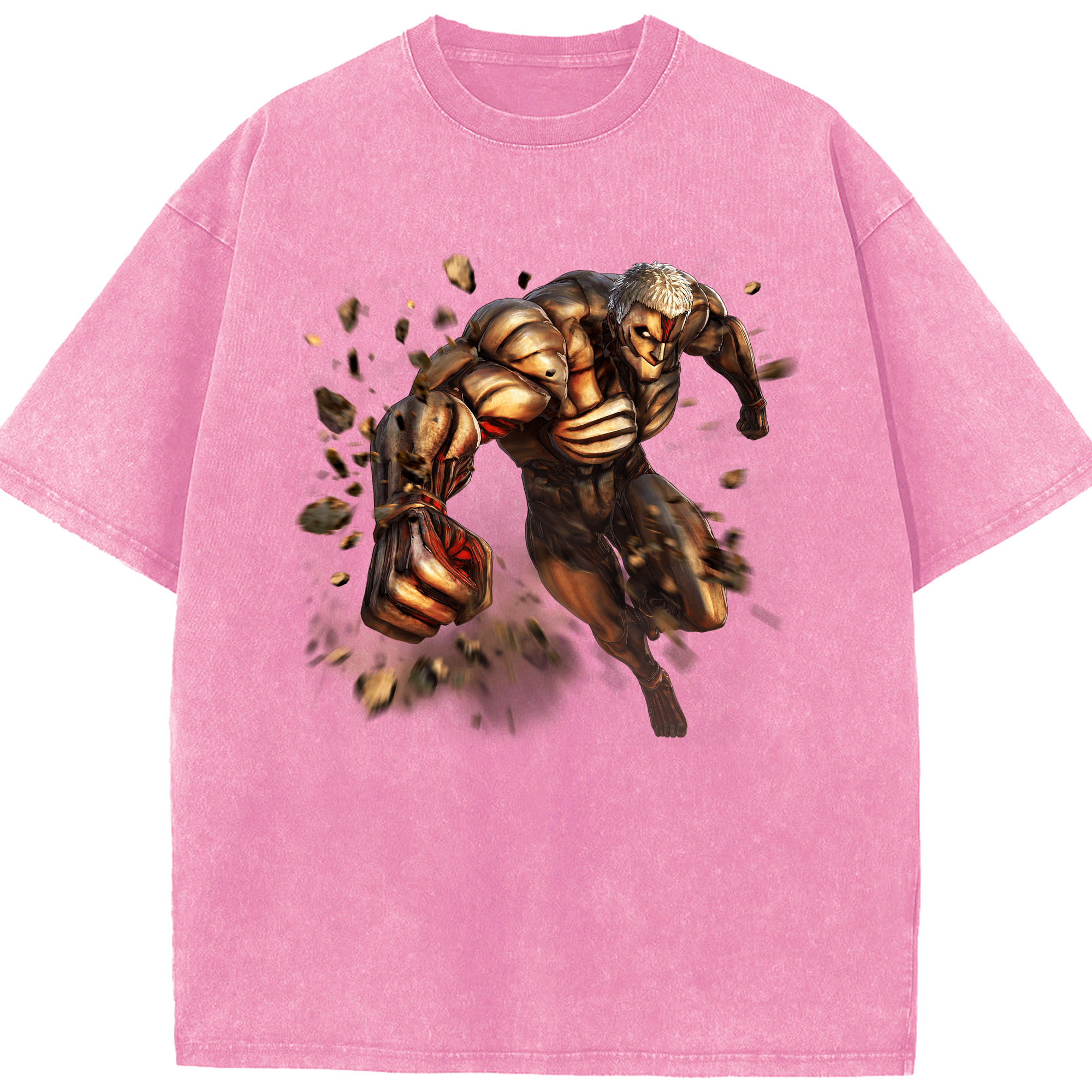 （画像用） 進撃の巨人 Attack on Titan 綿100% ヴィンテージ風 半袖Tシャツ（フロントプリント）